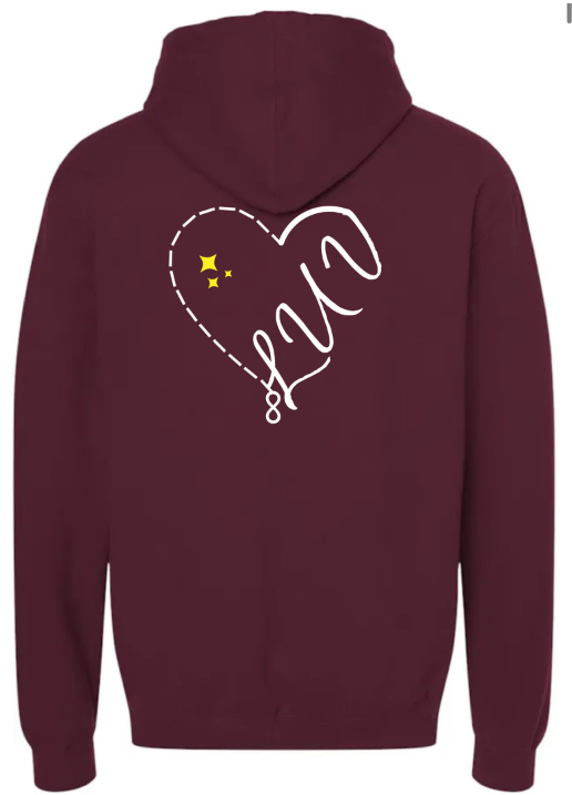 Half Luv Heart Hoodie