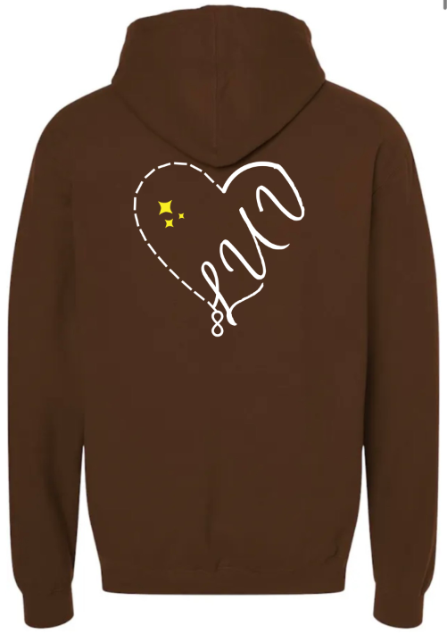 Half Luv Heart Hoodie