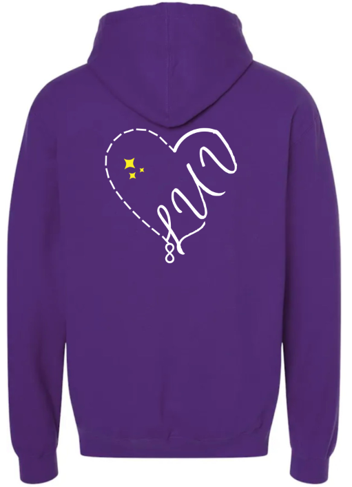 Half Luv Heart Hoodie