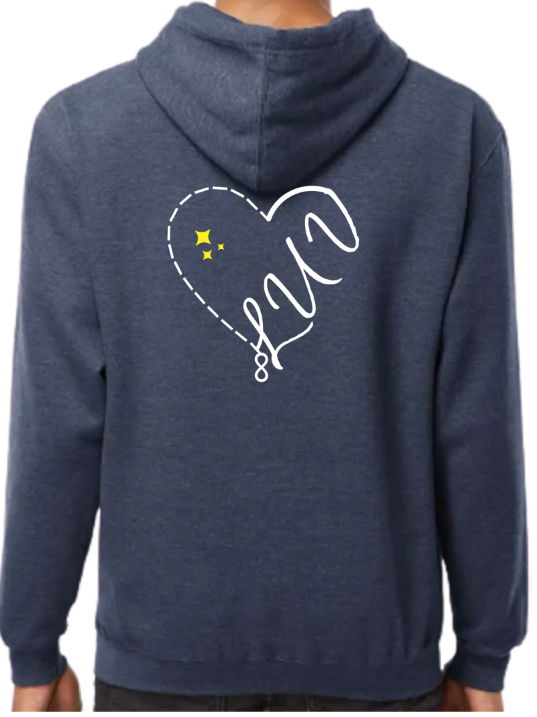 Half Luv Heart Hoodie