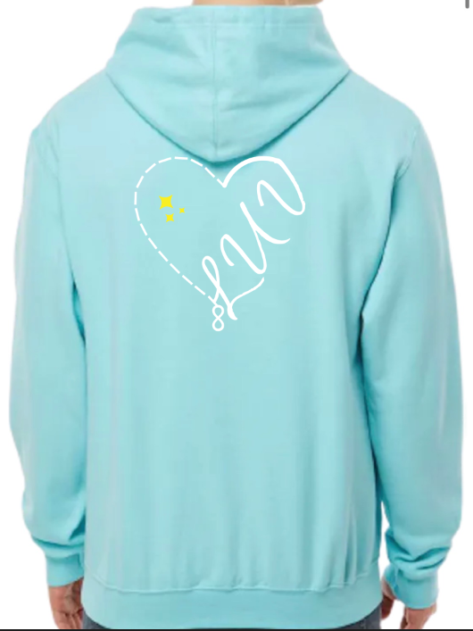 Half Luv Heart Hoodie