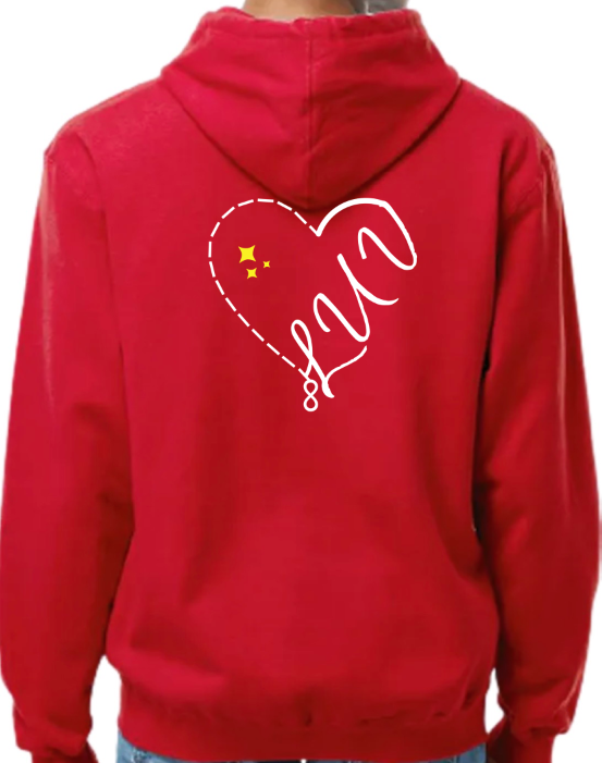 Half Luv Heart Hoodie
